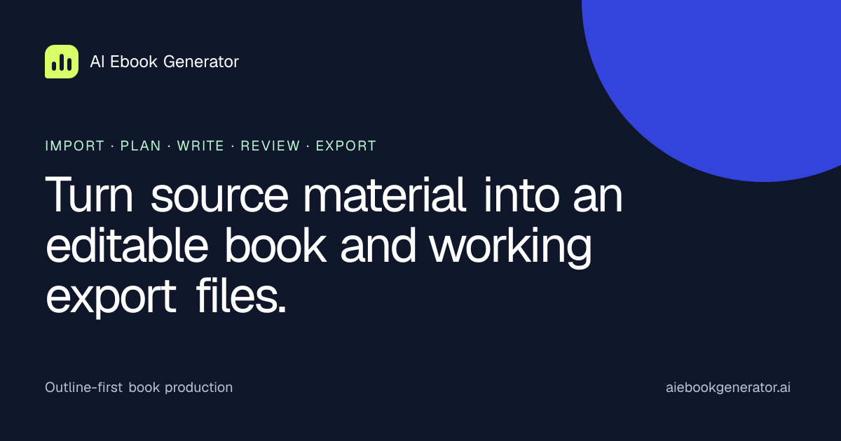 AI Ebook Generator screenshot